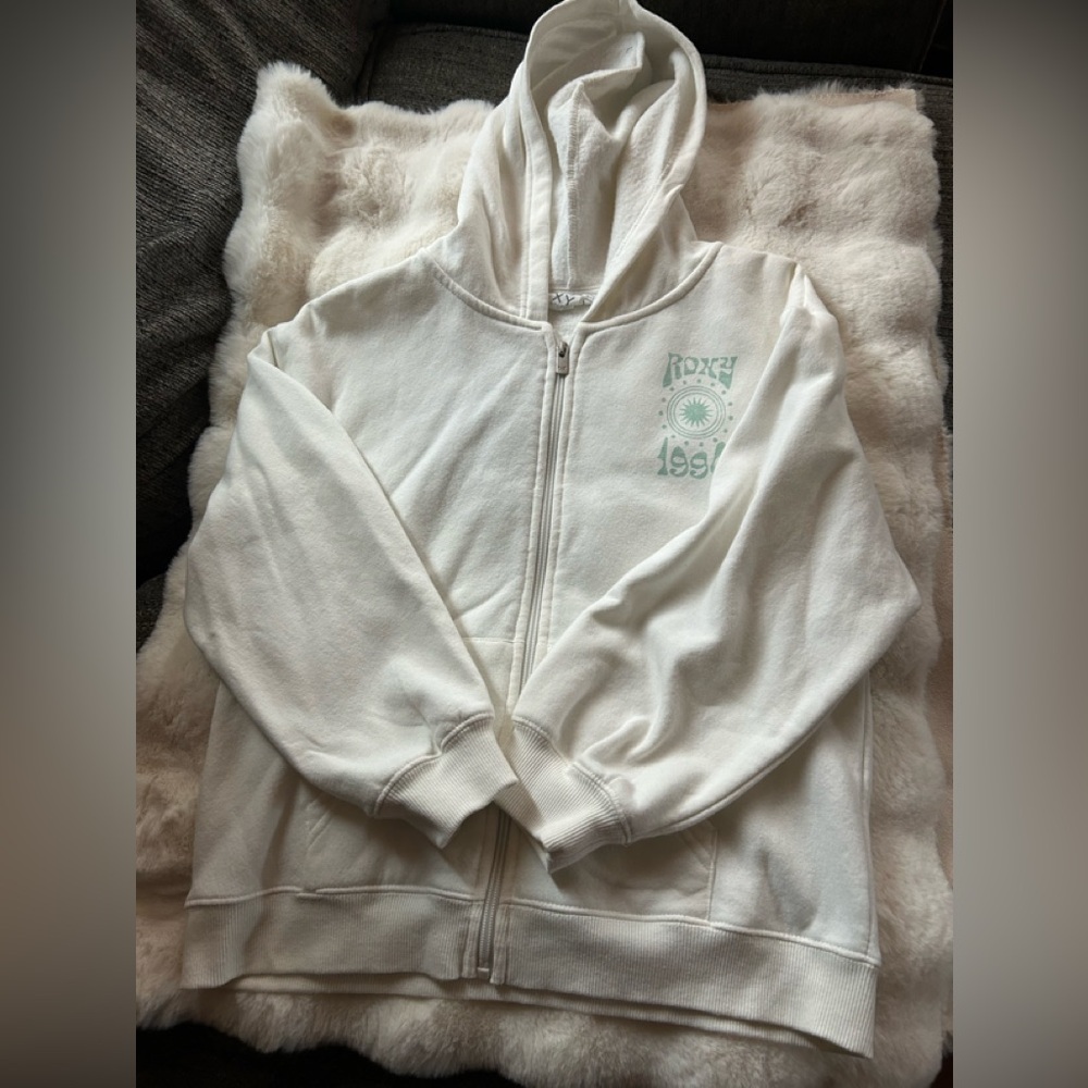 Roxy Kids Cream Zip-Up Hoodie